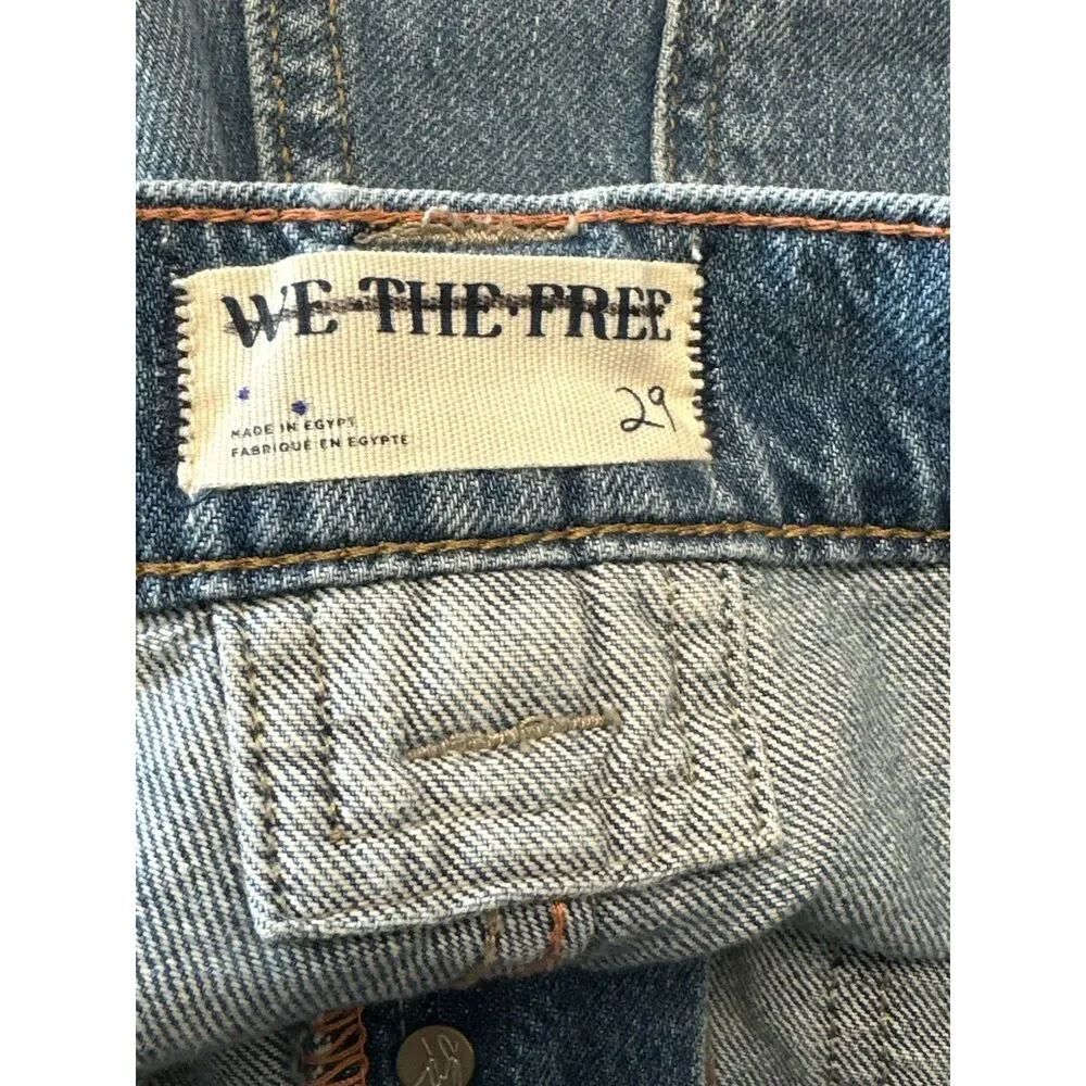 Free People We The Free Blue Jay Belted Boyfriend Jeans - Picture 8 of 8
